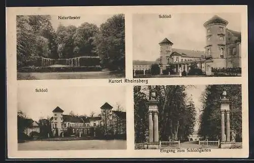 AK Rheinsberg, Schloss, Naturtheater, Eingang zum Schlossgarten