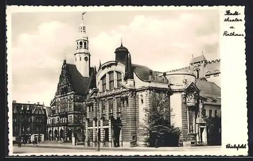 AK Bielefeld, Stadttheater und Rathaus