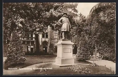 AK Bielefeld, Kurfürstendenkmal in der Sparrenburg