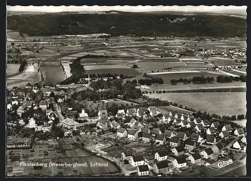 AK Fürstenberg / Weser, Fliegeraufnahme vom Ort