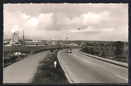 AK Itzehoe, Landstrasse mit Fabrik