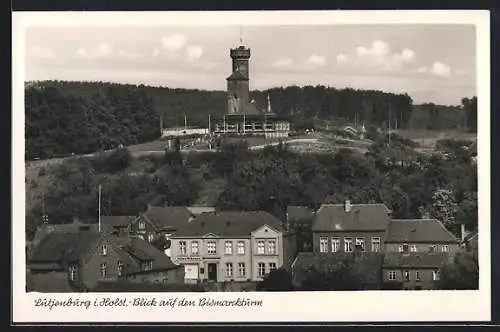 AK Lütjenburg i. Holst., Blick auf den Bismarckturm