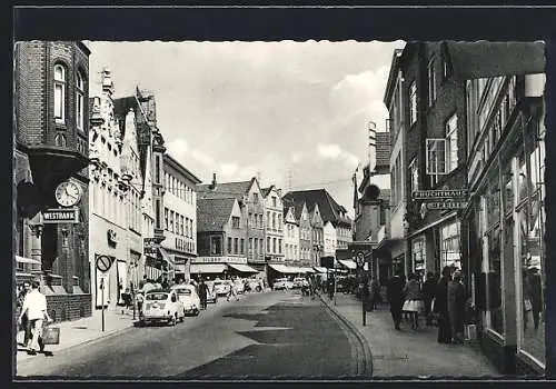 AK Itzehoe, Karstadt, Fruchthaus Breite und die Westbank in der Breite Strasse