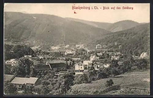 AK Blankenburg i. Th., Blick auf den Goldberg