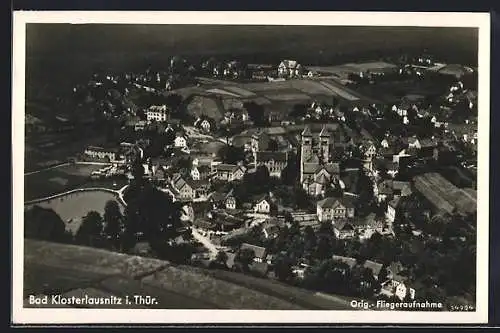 AK Bad Klosterlausnitz, Blick auf den Ort, Orig. Fliegeraufnahme