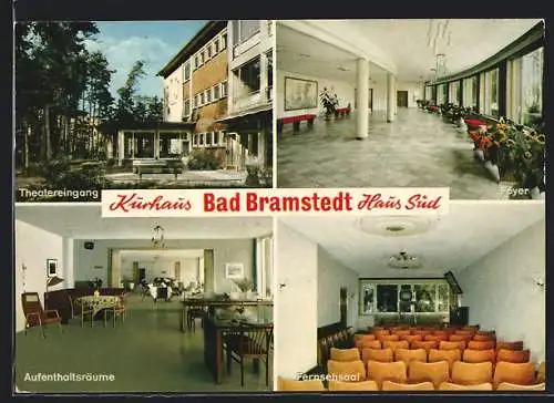 AK Bad Bramstedt, Kurhaus Haus Süd, Theatereingang, Foyer, Fernsehsaal