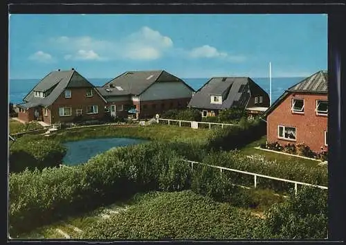 AK Hallig Langeness, Hunnenswarft, Feding mit Gästehaus Boysen