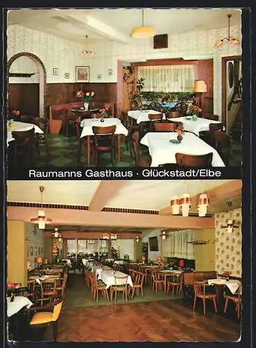 AK Glückstadt /Elbe, Raumanns Gasthaus, Innenansichten