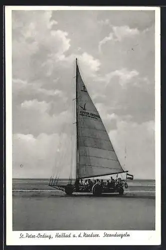 AK St. Peter-Ording, Ein grosser Strandsegler auf dem Watt