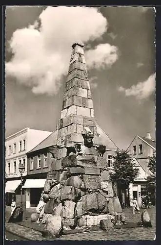 AK Norderney, Partie am Denkmal