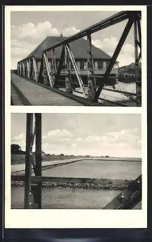 AK Eckwarderhörne, Bahnhofgaststätte und Strandhalle