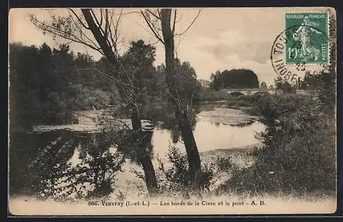 AK Vouvray /I.-et-L., Les bords de la Cisse et le pont