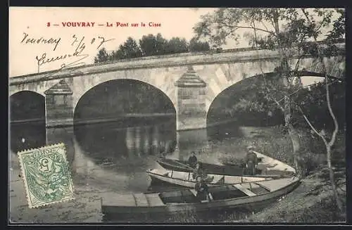 AK Vouvray /I.-et-L., Le Pont sur la Cisse