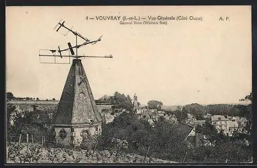 AK Vouvray /I.-et-L., Vue générale, coté Ouest