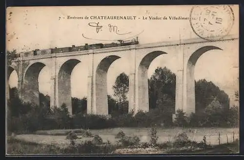 AK Villedomer /Chateaurenault, Le Viaduc, Chemin de Fer