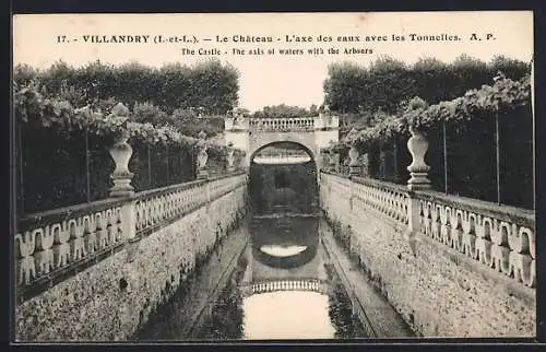 AK Villandry /I.-et-L., Le Chateau, l`axe des eaux avec les Tonnelles