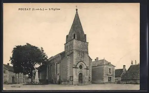 AK Pouzay /I.-et-L., L`Eglise