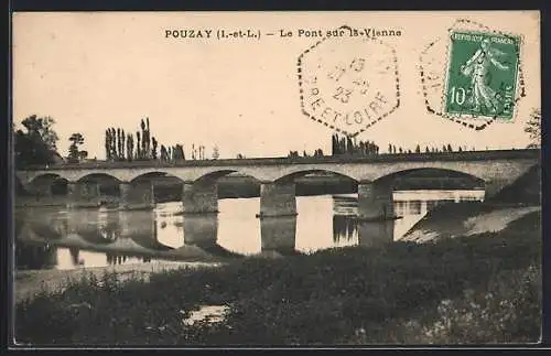 AK Pouzay /I.-et-L., Le Pont sur la Vienne