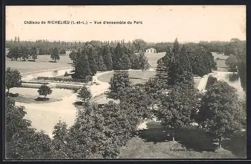 AK Richelieu /I.-et-L., Château, Vue d`ensemble du Parc