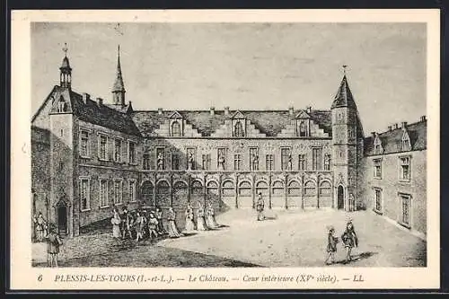 AK Plessis-les-Tours, Le Château, Cour intérieure