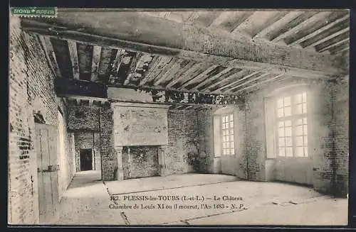 AK Plessis-les-Tours /I.-et-L., Le Château, Chambre de Louis XI