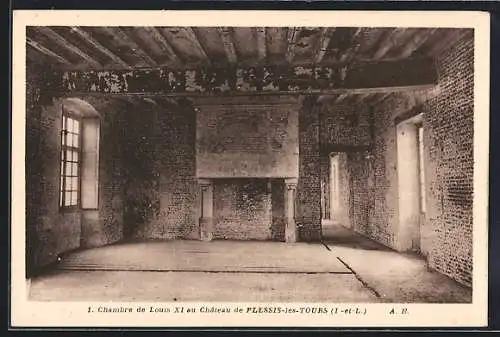 AK Plessis-les-Tours, Chambre de Louis XI au Château