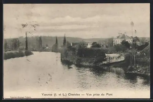 AK Yzeures /I.-et-L., Corandes, Vue prise du Pont