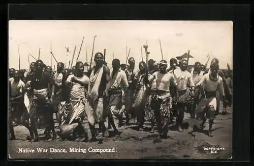 AK Native War Dance, Mining Compound, afrikanische Tänzer