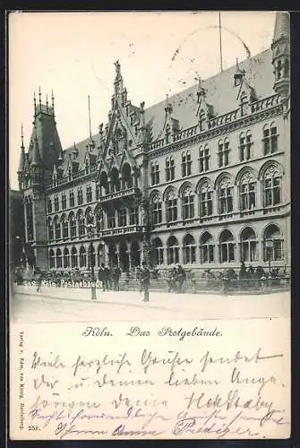 AK Köln a. Rh., Postgebäude im Sonnenschein