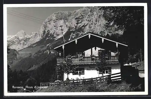 AK Ramsau / bay. Alpen, Haus Alpenrast
