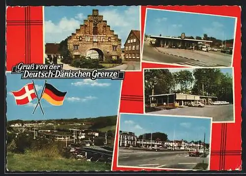 AK Flensburg, Deutsch-Dänische Grenze, Nordertor und Grenzübergänge