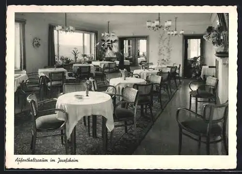 AK Münstereifel, Gasthaus Josefsheim, Bes. Josef Müller, Aufenthaltsraum