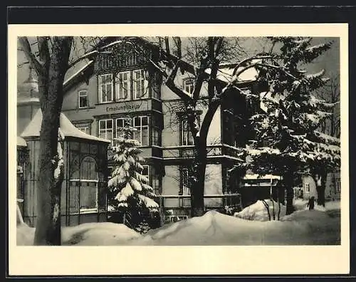 AK Oberhof / Thüringen, Erholungsheim Thüringer Volk im Winter