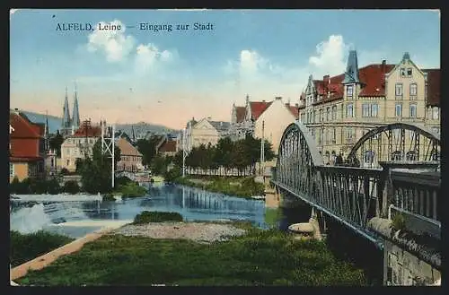 AK Alfeld, Leine am Eingang zur Stadt