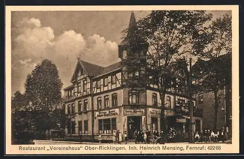 AK Ober-Ricklingen, Restaurant Vereinshaus v. H. Mensing