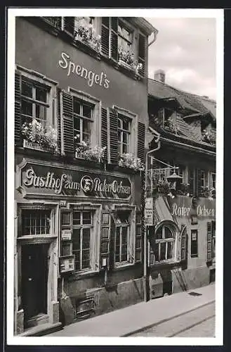 AK Heidelberg / Neckar, Gasthaus Zum Roten Ochsen, Erbaut 1703