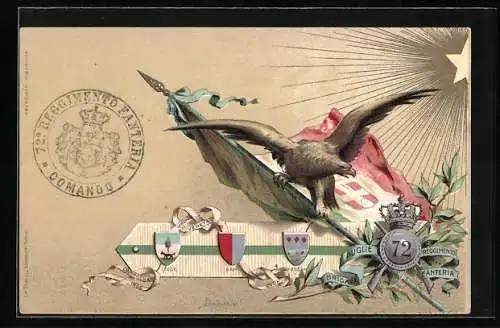 Lithographie Campagna, 72. Reggimento Fanteria 1866