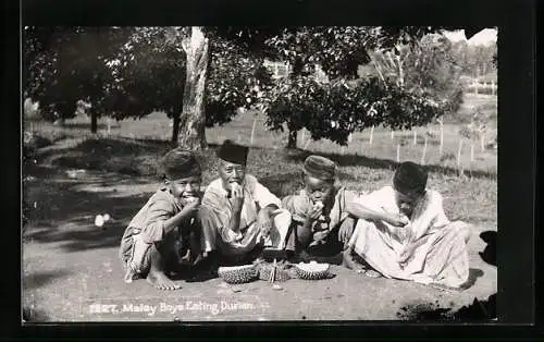 AK Malay Boys eatind Durian