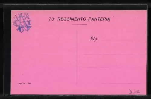 AK 78° Reggimento Fanteria, Wappen