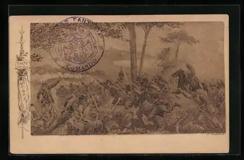 Künstler-AK Gaeta 1860, 26° Reggimento Fanteria