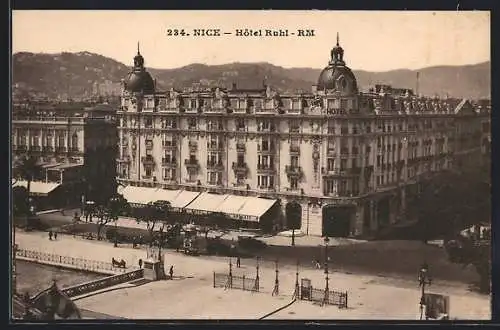 AK Nice, Hotel Ruhl, Promenade des Anglais