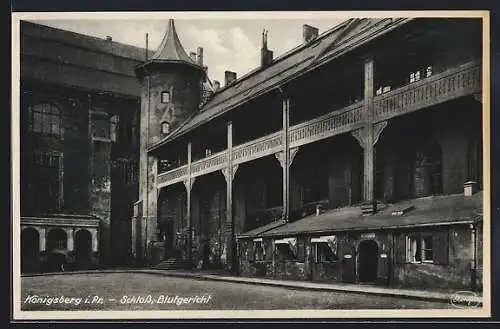 AK Königsberg, Schloss mit Gasthaus Blutgericht