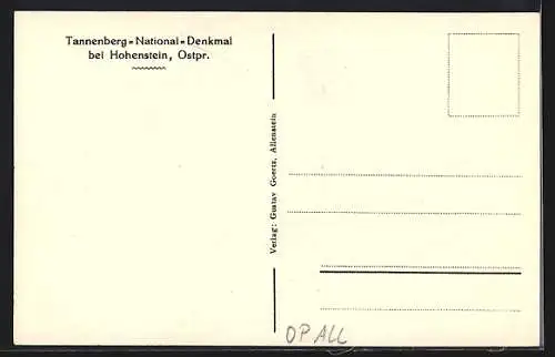 AK Hohenstein /Ostpr., Tannenberg-National-Denkmal