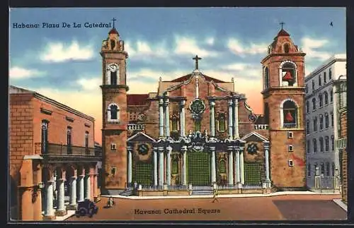 Künstler-AK Habana, Plaza de la Catedral