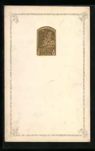 Präge-AK Österreichische Isonzo-Armee 1915, goldene Plakette