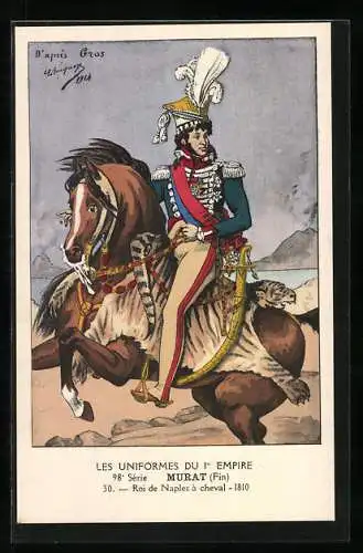 Künstler-AK Murat, Roi de Naples à cheval 1810