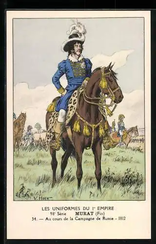 Künstler-AK Murat, Au cours de la Campagne de Russie 1812