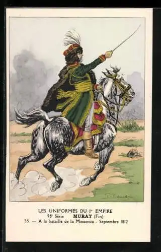 Künstler-AK Murat, A la bataille de la Moscowa, 1812