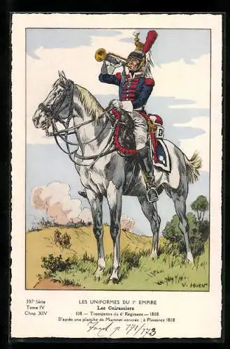 Künstler-AK Les Cuirassiers, Trompettes du 6° Régiment 1808