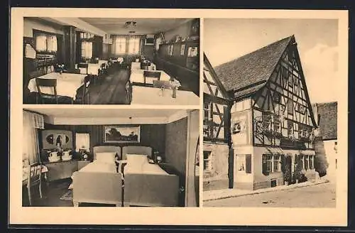 AK Rothenburg / Tauber, Gasthaus zum Breiterle, Innenansichten